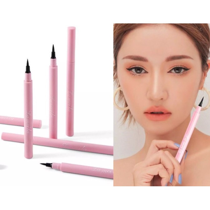 lameila อายไลเนอร์ ชนิดน้ำยาวนานดำ Genuine black liquid eyeliner, super black 1 แท่ง