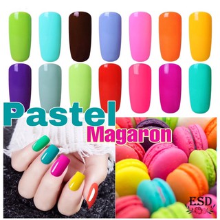 สีทาเล็บเจล  Garear สีมาการองพาสเทล Macaron Pastel Color Series 8 ml สีทาเล็บเจล Hong Kong ได้รับมาตราฐาน SGS/MSDS