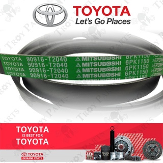 สายพานพัดลม 90916-T2040 สําหรับ Toyota Vios NCP151 NSP151 2NRFE 2016 Peugeot 307 SW (6PK1150)