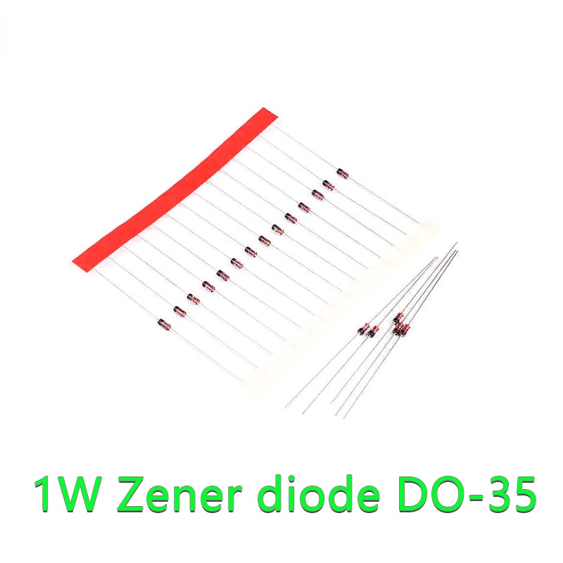 50 pcs 1W ตัวควบคุมแรงดันไฟฟ้าไดโอด DO-35 1N4728A 3V3 1N4727A 3V0 1N4733A 5V1 1N4732A 4V7 1N4731A 4V