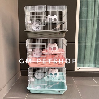กรง แถมฟรี ขี้เลื่อย [โค้ด 5L97D ลด 50.-] กรงหนูแฮมเตอร์ Shobi,DaYang กรงแฮมเตอร์ บ้านแฮมเตอร์ มี 2 ยี่ห้อ อุปกรณ์ครบกรง