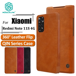 Nillkin เคสโทรศัพท์หนัง ฝาพับ พร้อมช่องใส่บัตร หรูหรา สําหรับ Xiaomi Redmi Note 11s 4G