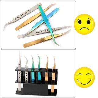 ชั้นวางขนตาปลอมอะคริลิค 6 ชิ้นทนทาน 1 ชุด
