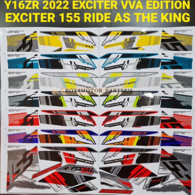 Y16 ZR Y16ZR YAMAHA EXCITER 155 VVA ( 46 ) BODY STICKER EXCITER 155 VVA ( RIDE AS THE KING ) BODY CO
