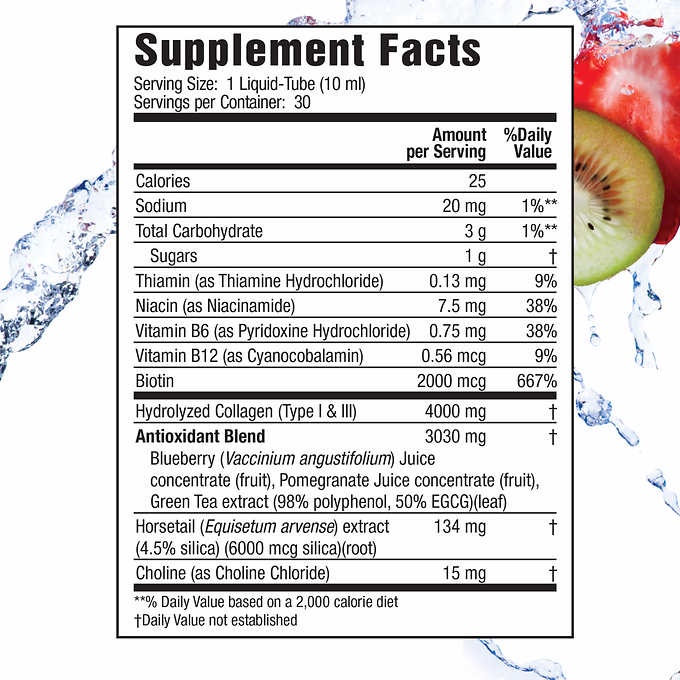 คอลลาเจนแบบน้ำ Liquid Collagen โดย Applied Nutrition นำเข้าจากอเมริกา ขนาด1กล่องมี30หลอด