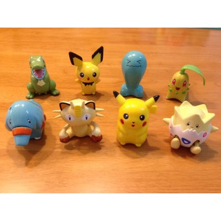 แฮปปี้ Happy Meal Pokemon Pump Up โปเกมอนปั๊มลมด้านหลัง แล้วจะขยับได้ทุกตัว ครบเซต 8 ตัว หายาก สินค้าตั้งโชว์