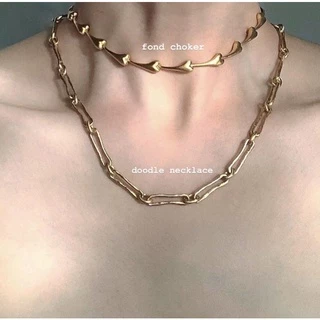 grumpy, สร้อยคอ รุ่น fond choker (สร้อยคอรูปหัวใจ)