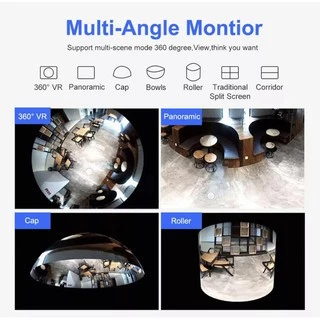 ใหม่อัพเกรด HD2.0MP Full View WIFI 360 องศา Two WAY Audio Panoramic 1080P Fisheye กล้องสมาร์ทไร้สาย V380S