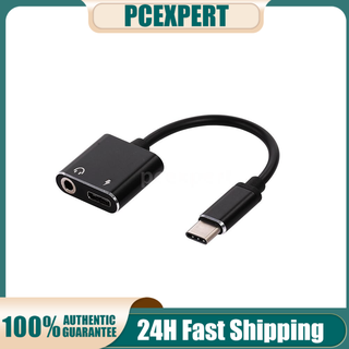 PCER◆Type C to 3.5mm Jack Earphone Charging Cable USB C Audio Aux Cable Audio Adapter Earphone Charge Converter for Huaw