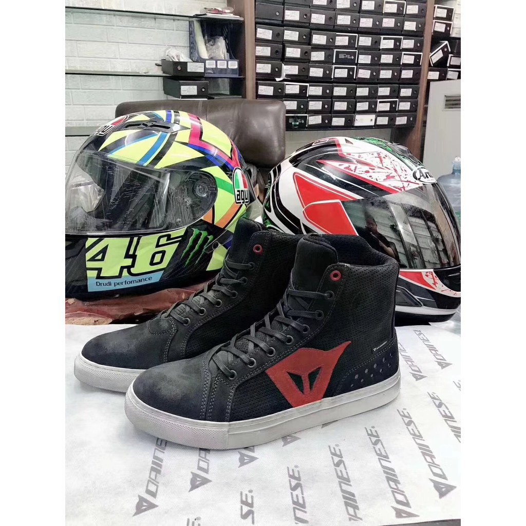 Dainese Mid-Topรองเท้าอเนกประสงค์สบายๆรองเท้าขี่จักรยานพื้นผิวตาข่ายBreathable First LayerหนังRetroร