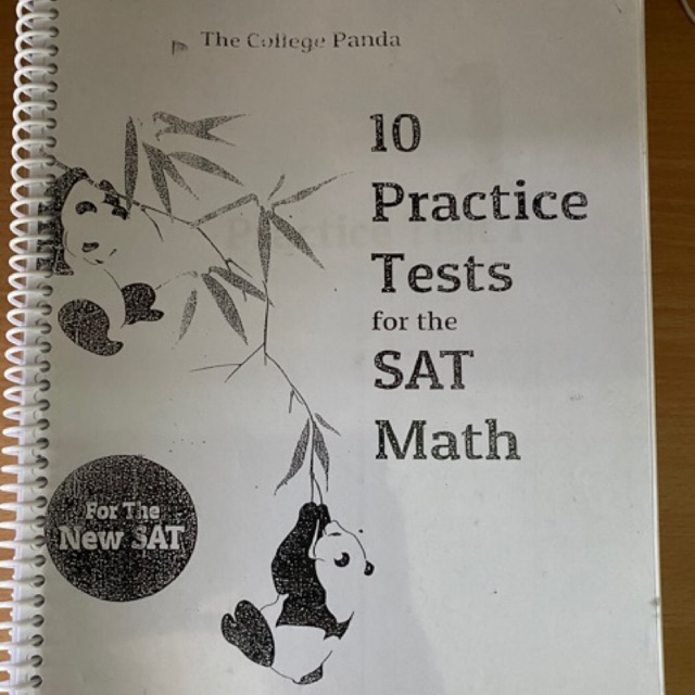 หนังสือ 10 practice teats for sat math (college panda)