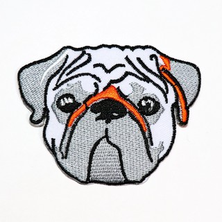 ตัวรีดติดเสื้อ งานปัก ลาย สุนัข หมาปั๊ก Pug dog Cartoon Patch DIY wop ตัวรีดสัตว์ สัตว์เลี้ยง ตัวรีด การ์ตูน เสื้อ อาร์ม