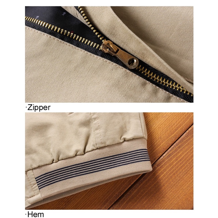 JEEP SPIRIT 1941 ESTD เสื้อแจ็กเก็ตเบสบอลลําลอง กันลม เข้ารูป แฟชั่นฤดูใบไม้ผลิ ฤดูใบไม้ร่วง สําหรับผู้ชาย ราคา ถูกที่สุด ดีลบีเคเค แกลเลอรีภาพที่ 8