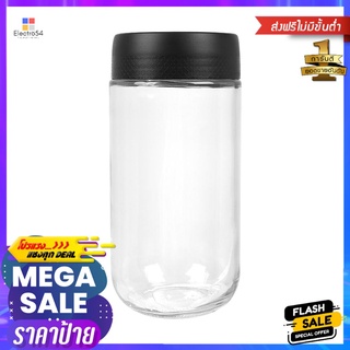 ขวดโหลแก้วฝาเกลียว MAGNIFF 0.8 ลิตร สีดำGLASS CANISTER WITH SCREW LID MAGNIFF 0.8L BLACK