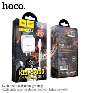 Hoco C22B 3A ชาร์จเร็ว 1 USB 5V/3A หัวชาร์จ/ชุดชาร์จของแท้100%