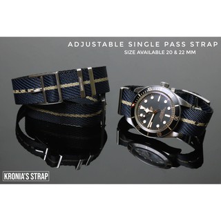 สาย​นาฬิกา สายนาโต้ สไตล์ Tudor รุ่น Adjustable Single Pass Strap