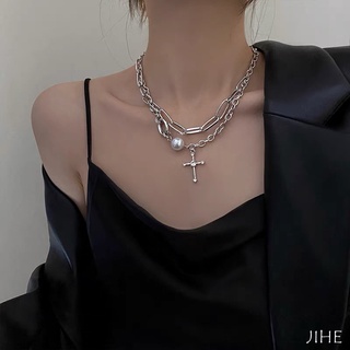 สร้อยคอโซ่สองชั้น แฟชั่นฮิปฮอป สําหรับทุกเพศ