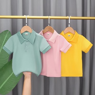 KFC-881361 POLO BASIC สีพื้น เสื้อผ้าเด็กผู้ชายเด็กผู้หญิง เสื้อแขนสั้น เนื้อผ้านิ่ม ใส่สบาย