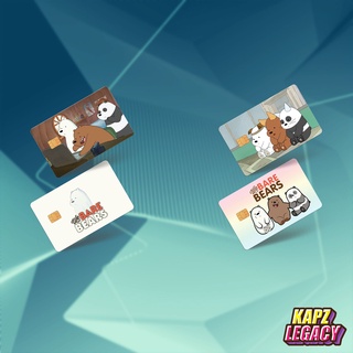 Kapzlegacy สติกเกอร์การ์ดธนาคาร We Bare Bears ATM Touch n Go Skin Debit Credit TnG