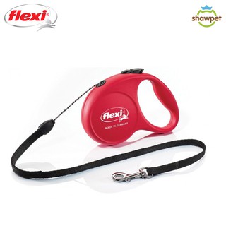 Flexi สายจูงสุนัข รุ่น Fun Cord สี แดง/ดำ/ฟ้า