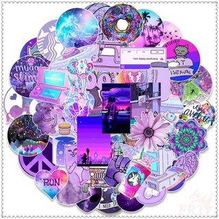 50Pcs/Set ❉ VSCO： Purple Romantic Series 05 สติ๊กเกอร์ ❉ DIY Fashion Mixed Luggage Laptop Skateboard Doodle Decals สติ๊กเกอร์