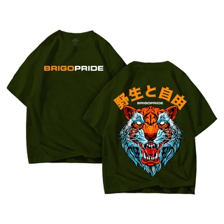 เสื้อยืดผู้ เสื้อยืด พิมพ์ลาย DTF TIGER JAPAN II BRIGO ขนาดใหญ่ สําหรับผู้ชาย และผู้หญิง S-5XL