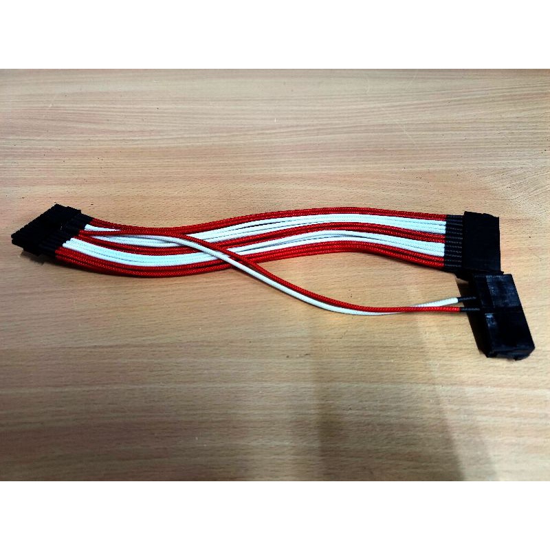 สายถักพ่วง PowerSupply เพิ่มเปิด 2ลูกพร้อมกัน #2