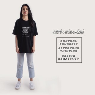 เสื้อยืด ลาย Ctrl Alt Delete ผ้าคอตตอน 100% ลายไม่ซ้ำใคร