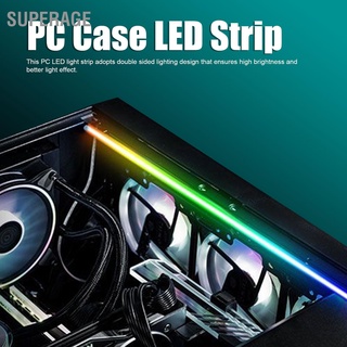 Superage PC LED Light Strip RGB สองด้านความสว่างสูง 5V 3Pin Interface Magnet Design สำหรับ Chassis