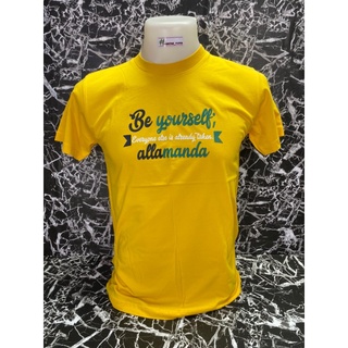 ALLAMANDA เสื้อยืดแขนสั้น ลาย Beyourself ทรงผู้ชาย