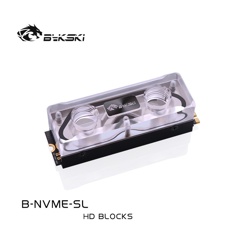 Bykski B-NVME-SL M.2 SSD PMMA Hard Disk Water Block - Clear