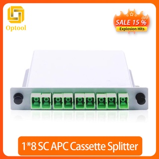 Free Shipping SC APC PLC 1X8 Fiber Optic Splitter Box 1X8 SC PLC Splitter Planar waveguide type Optical Coupler Splitter