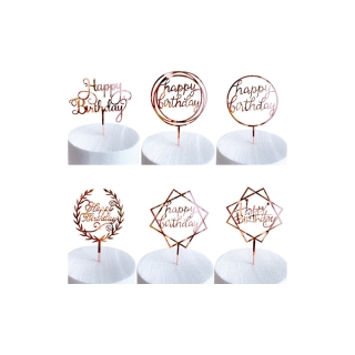ป้ายปักเค้ก ป้ายปักเค้กอะคริลิค ป้ายปักเค้กวันเกิด ป้ายhappy birthday Set
