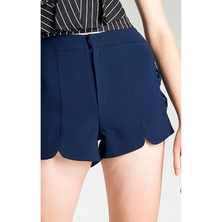 งานแบรนด์ M2spop Bow Me Shorts In Navy กางเกงขาสั้นซิปหน้า ไซส์ L