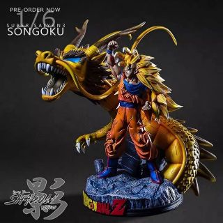 Dragon ball super limited statue shadow super 3 saiya dragon boxing