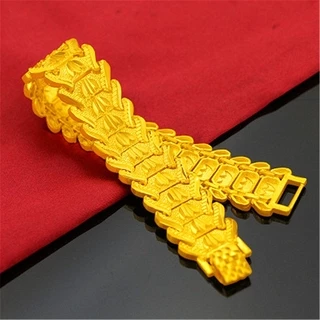 [Z H Jewelry] สร้อยข้อมือสเตนเลส ทอง 18K สไตล์ฮิปฮอป ร็อค เรโทร เครื่องประดับแฟชั่น สําหรับผู้ชาย
