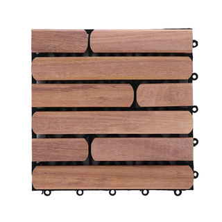 คุ้มสุดๆ!! ทางเท้าไม้เต็ง ลาย KONNECT  30x30 ซม. TENG WOODEN FLOOR DECKING SPRING KONNECT 30X30CM สินค้าคุณภาพสูง