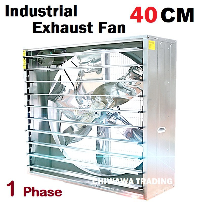 SINGLE Phase Power 40CM Exhaust Fan (16") 16 Inch Wall Mount Industrial ...