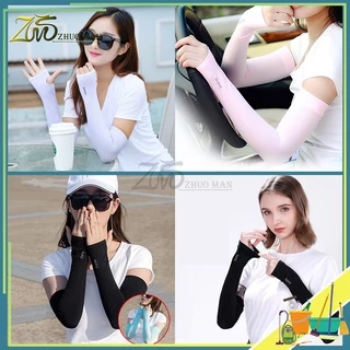 ปลอกแขน ปลอกแขนกันแดด ปลอกแขนสวมนิ้ว ปลอกแขนกันUV ผ้าละเอียด กันแสง UV 99% free size ปลอกแขนใส่ได้ทั้งชายและหญิง