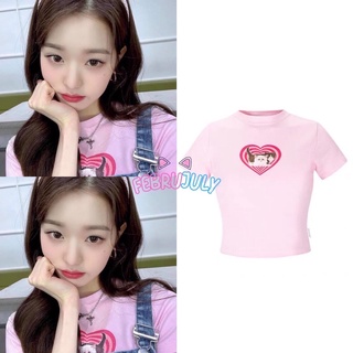 Preorder เสื้อครอปคอกลมแบบวอนยอง Wonyoung IVE