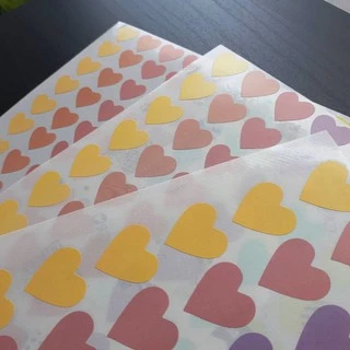 สติ๊กเกอร์พาสเทล Sticker Pastel (หัวใจ) คละขนาดได้ ไม่มีขั้นต่ำ