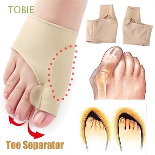 Tobie 1 คู่ Valgus Corrector บรรเทาอาการปวดตาปลา ป้องกันนิ้วเท้า แยกเล็บเท้า ที่หนีบผมตรง ดูแลสุขภาพ ซิลิโคนเจล นิ่ม สเปเซอร์นิ้วเท้า ผ้าเจล ปรับนิ้วหัวแม่มือ