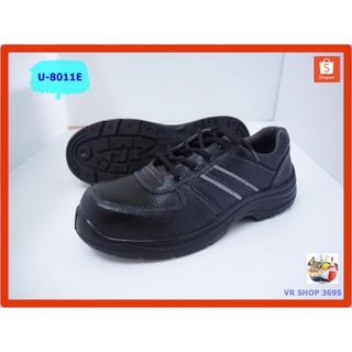 รองเท้าเซฟตี้ รุ่น U-8011E หนังแท้ พื้น PU กันน้ำมัน กันลื่น safety shoes