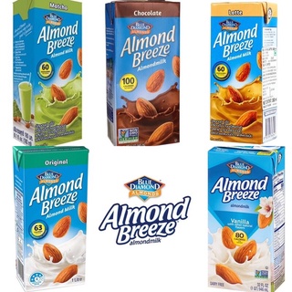 นมอัลมอนด์ มิลค์  Blue Diamond Almond Breeze Almond Milk UHT  ขวด 1 ลิตร