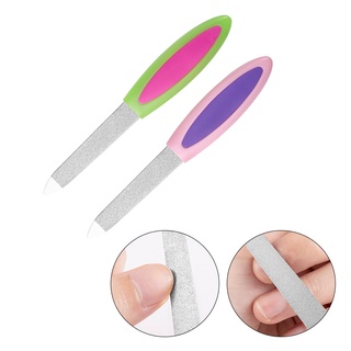 Nail Art File Buffer Double Sides Metal Grinding Rod Scrub Manicure Pedicure Tools Stainless Steel Remover Polish Gel UV Acrylic