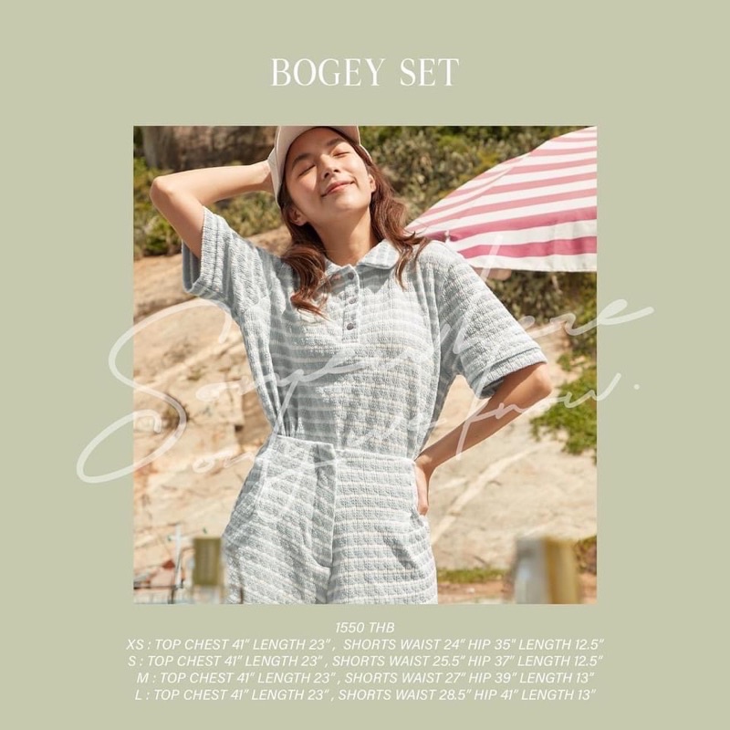 Lookbooklookbook - Bogey Blue Set Size XS(New in Pack with Tag)