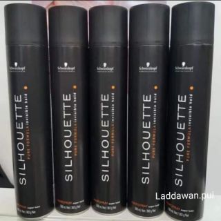 Schwarzkopf สเปรย์ฝุ่นชวาสคอฟ Super Hold Hairspray Professional Silhouette 500ml. แต่งทรงผม ให้อยู่