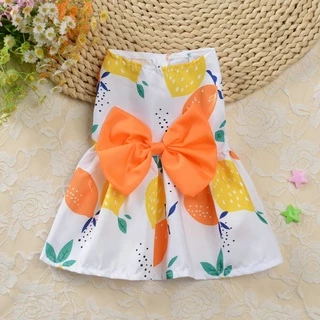 Summer 5Colors Pet Floral Skirt with Bow Tie Design for Cat Supply