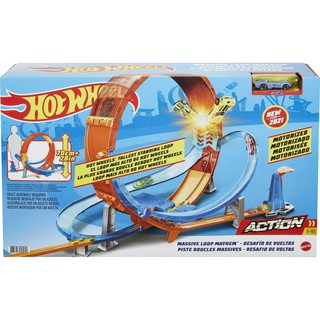 Hot Wheels Massive Loop Mayhem Track Set รางรถแข่งฮอทวีล พร้อมวงล้อกว้าง 28 นิ้ว และรถ 1 คัน รุ่น GTV14