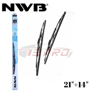 Nwb Aqua Graphite (21 นิ้ว + 14 นิ้ว) ใบปัดน้ําฝน - Perodua Axia / Nissan Almera / Proton Ertiga